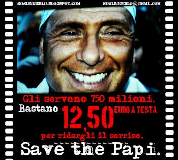 Berlusconi Save the Papi - nonleggerlo.jpg